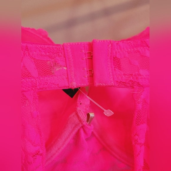 NWOT Candy Couture Hot Pink Lace Lingere - Picture 7 of 11